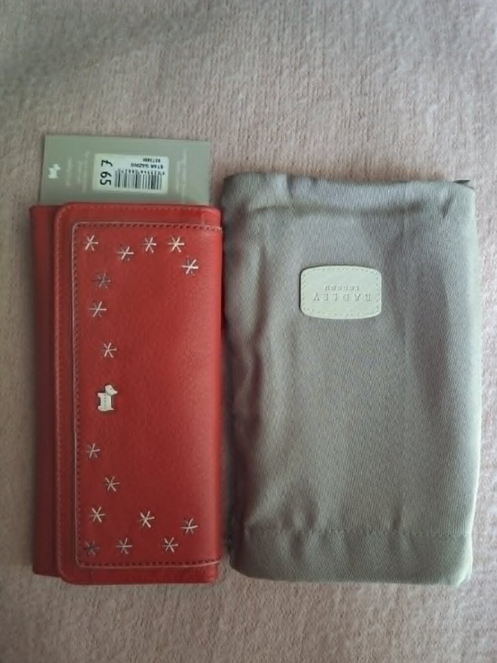 Radley Large Leather Wallet, color grenadine